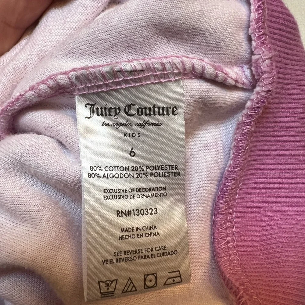 Juicy Couture Girl's‎ 2-Piece Velour Set Size 6